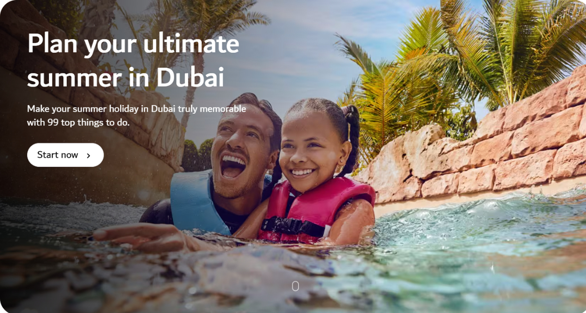 Family enjoying a summer waterpark experience in Dubai